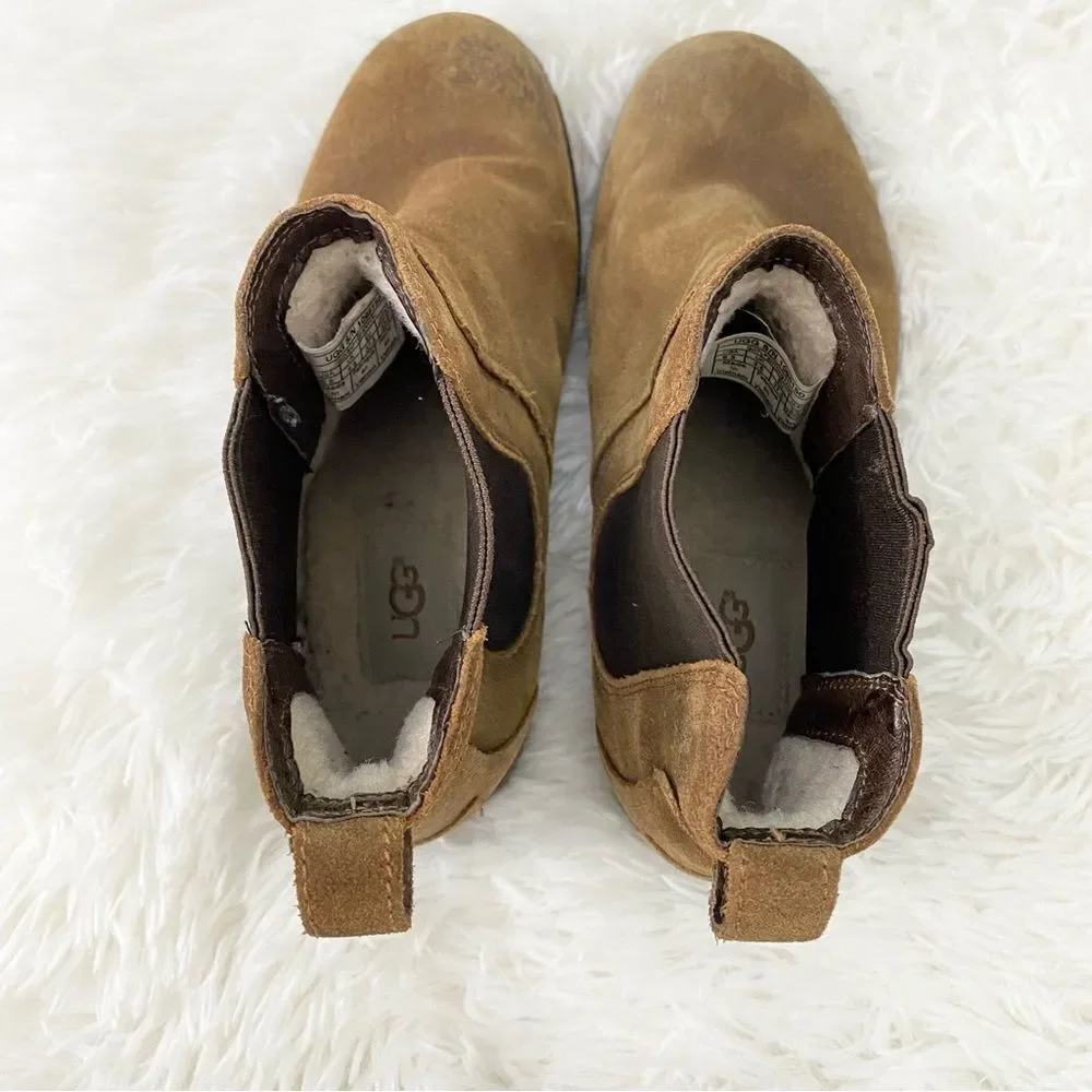 UGG Womens Bonham Chelsea Suede Boots Size 7.5 Mountain Cottage 1095150 Shoe - Picture 6 of 7